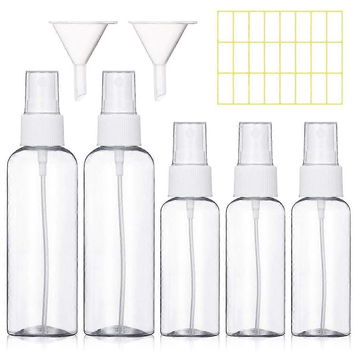 Clear Empty Spray Fine Mist Spray Bottle Travel Atomizer 50ml And 100ml Bottles, 1 Pack (1 X 5pcs)