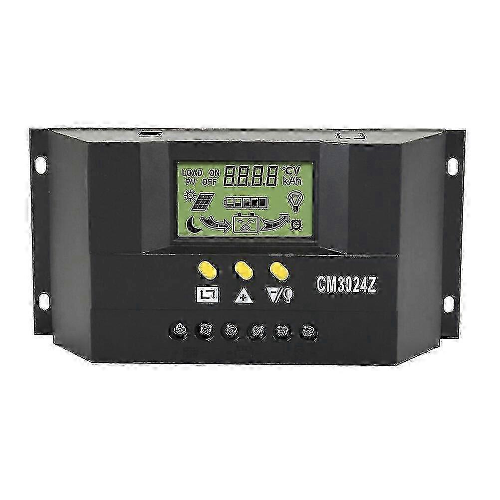 Cm3024z 30a 12v/ 24v Solar Charge Controller Generator For Home Solar Panel Battery A-W