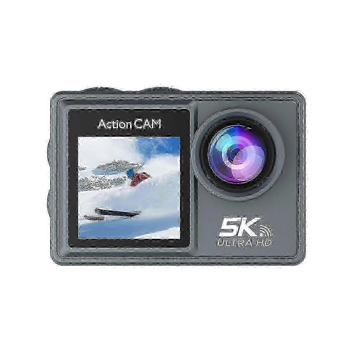 25-26 5k 30fps Action Camera with Wi-fi Remote and Electronic Image Stabilization for Outdoor Activities