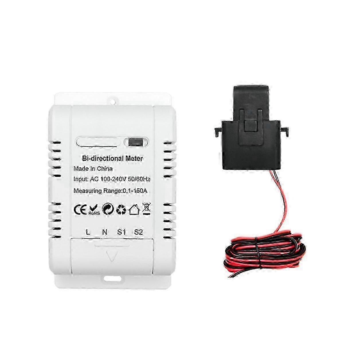 Tuya WiFi Intelligent Bidirectional Single-Phase Energy Meter Solar System Power Production Consump