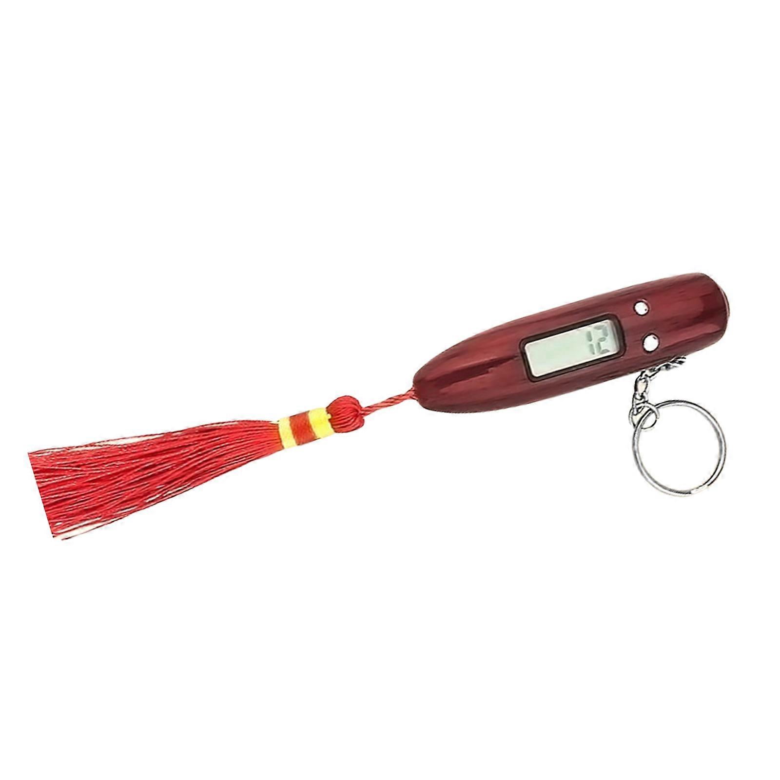 Handheld Electrical Digital Counter Keychain Finger Counter Prayer Relaxation Tool Decompression Gift for Stress Relief  Red