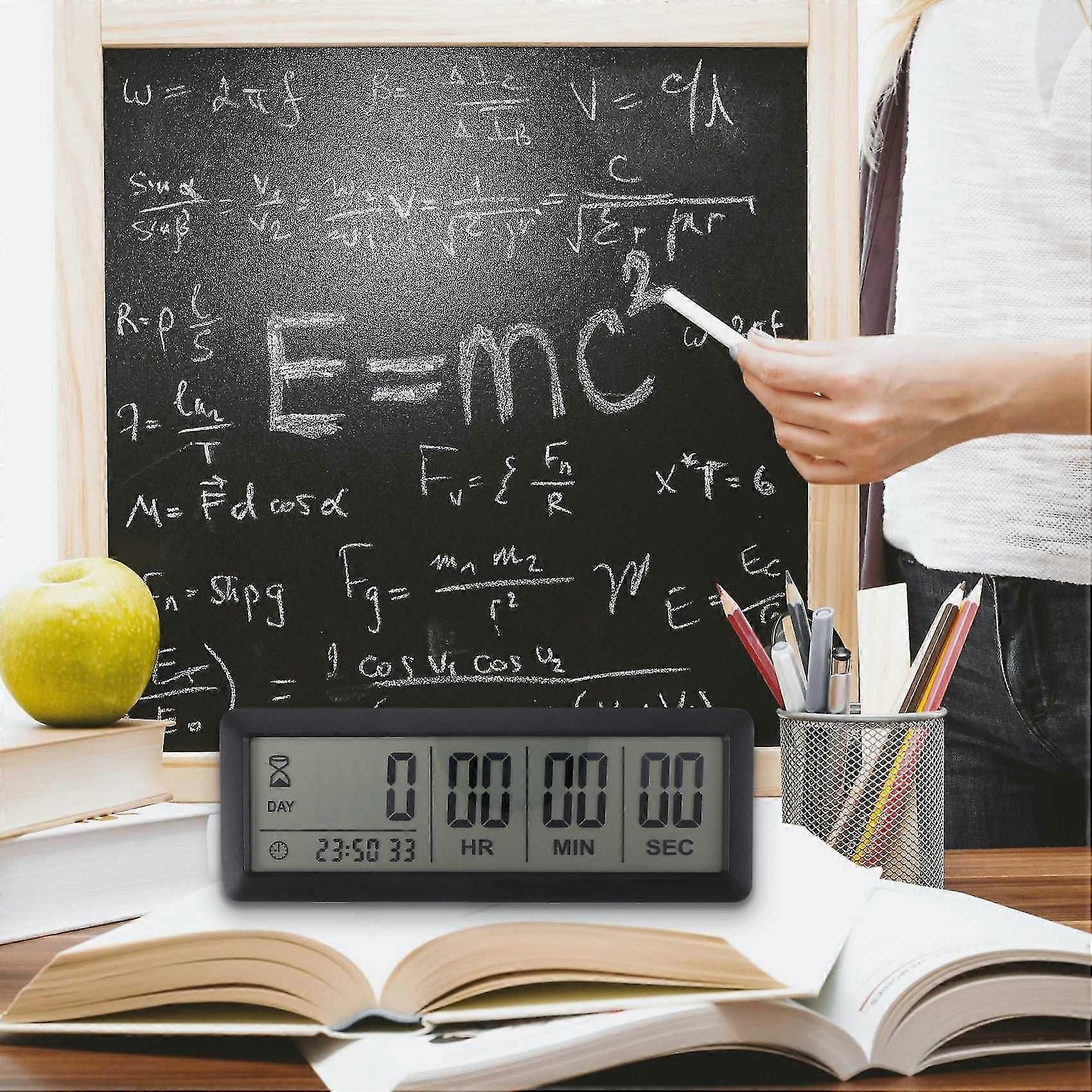 Große digitale Countdown-Timer-Uhr - 999 Countdown-Uhr Timer für Graduation Lab Küche (schwarz)