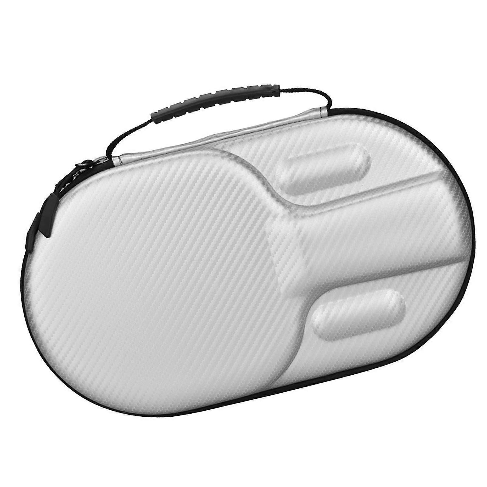 Tennis Racket Storage Bag for Pingpong Carrying Watertight Table Tennis Racket Case Zippers Enclosure Table Tennis Case  Silver