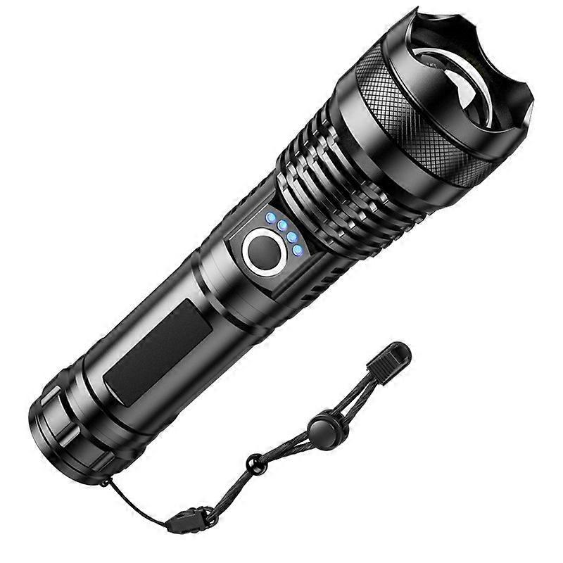 P50 Super Bright Long-Range Waterproof LED Flashlight USB Type-C Rechargeable for Outdoor