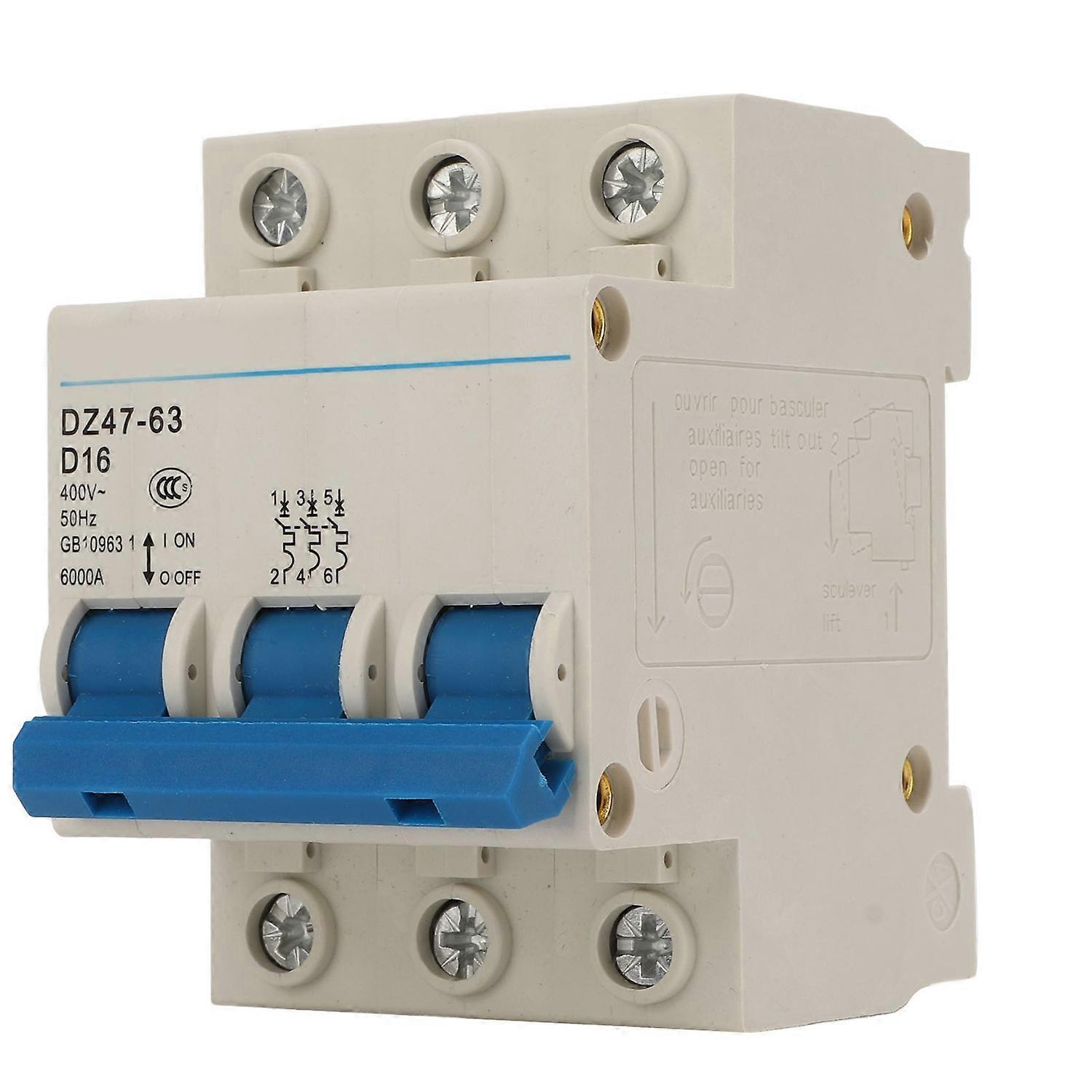 Miniature Circuit Breaker Flame Retardant Housing 3P Automatic Circuit Breaker for Office Building 4