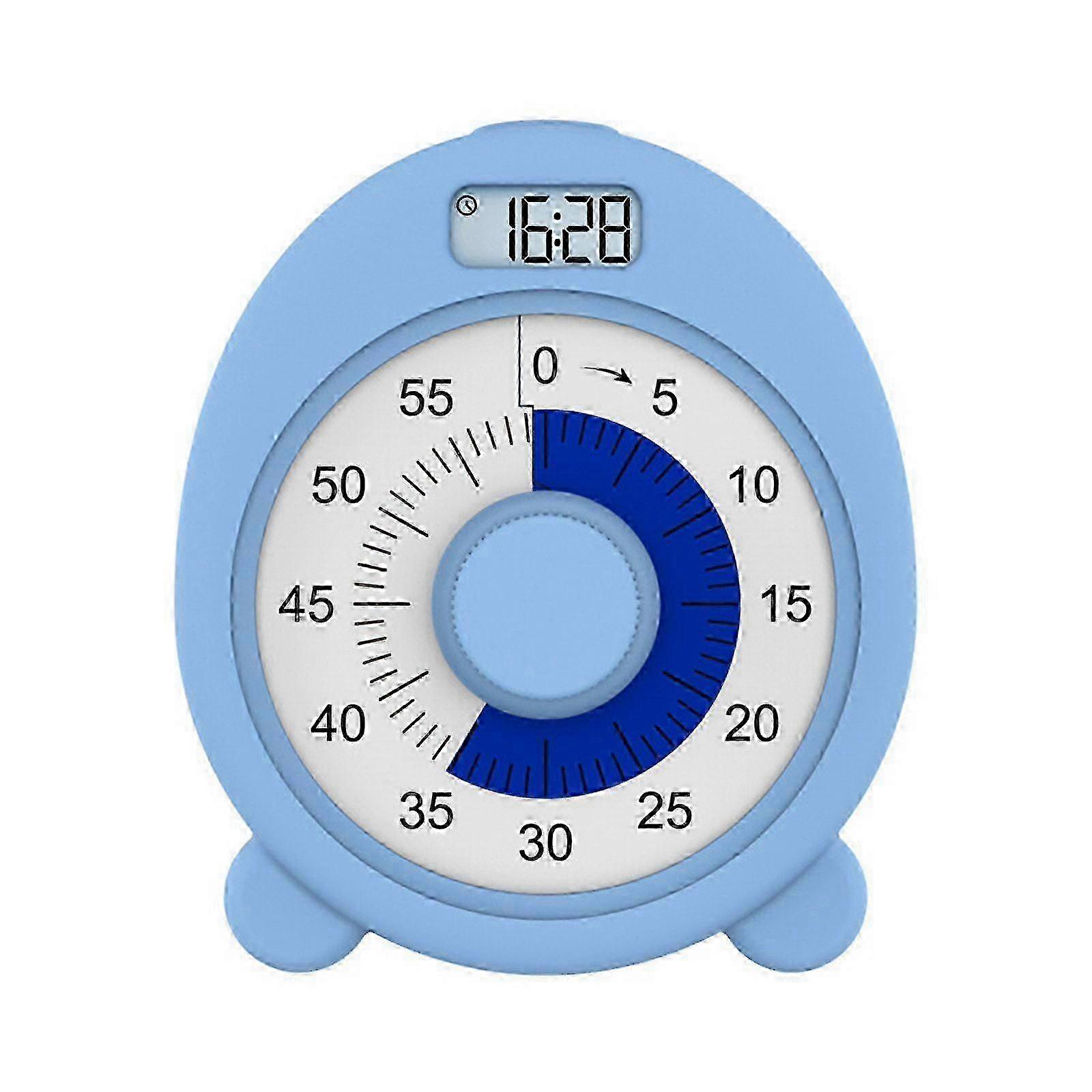 Visual Timer with Clock and Night Light,60 Minute Countdown Timer