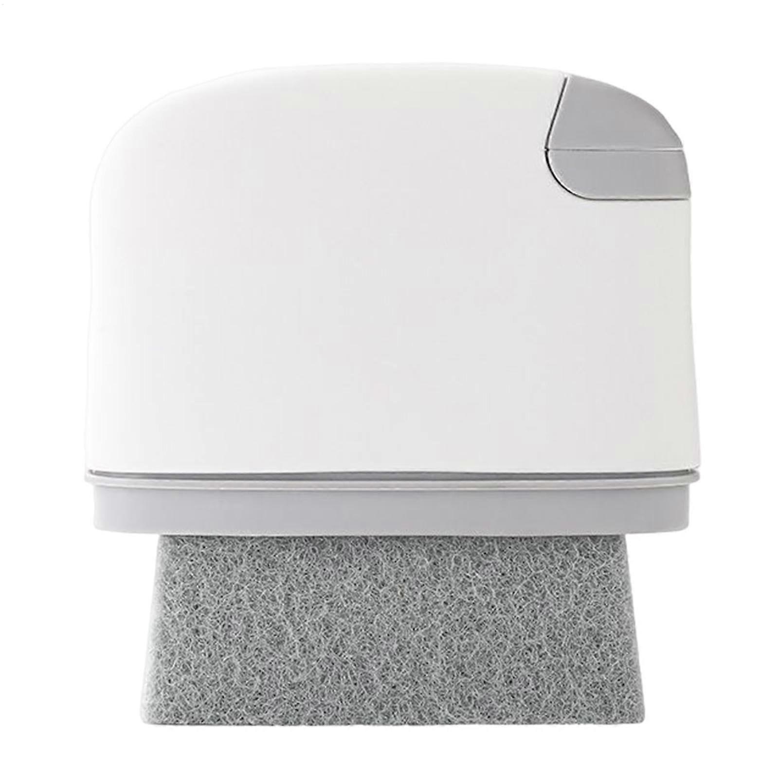 Window Cleaning Brush with Crevice Tool for Sliding Door Tracks and Sills, Light Gray 2in1