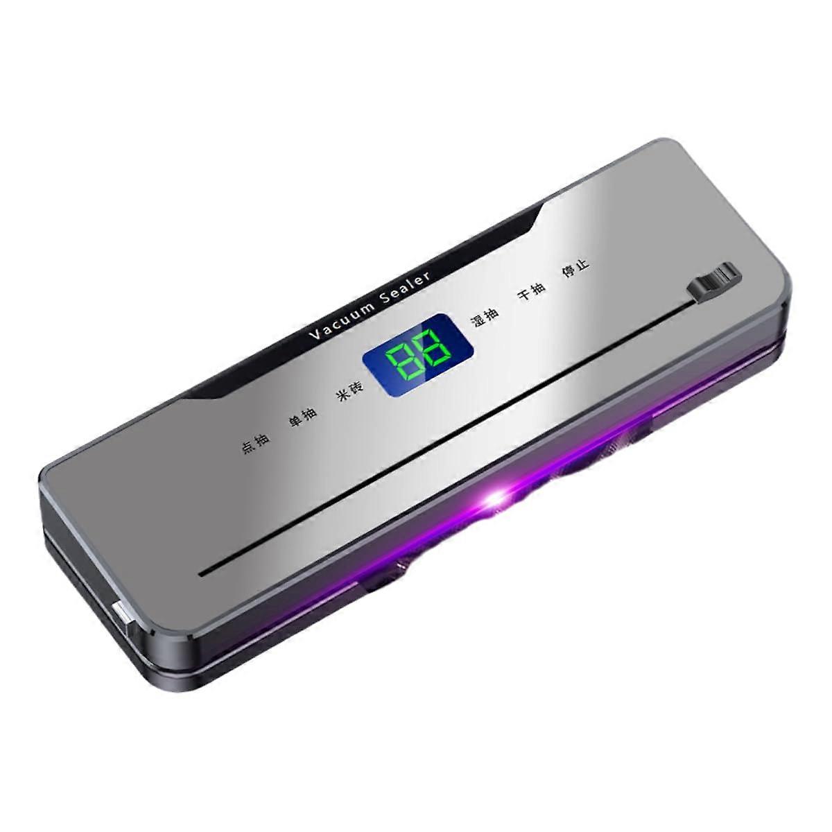 Vacuum Sealer Machine with Automatic Air Sealing for Food Storage and Preservation, Silver