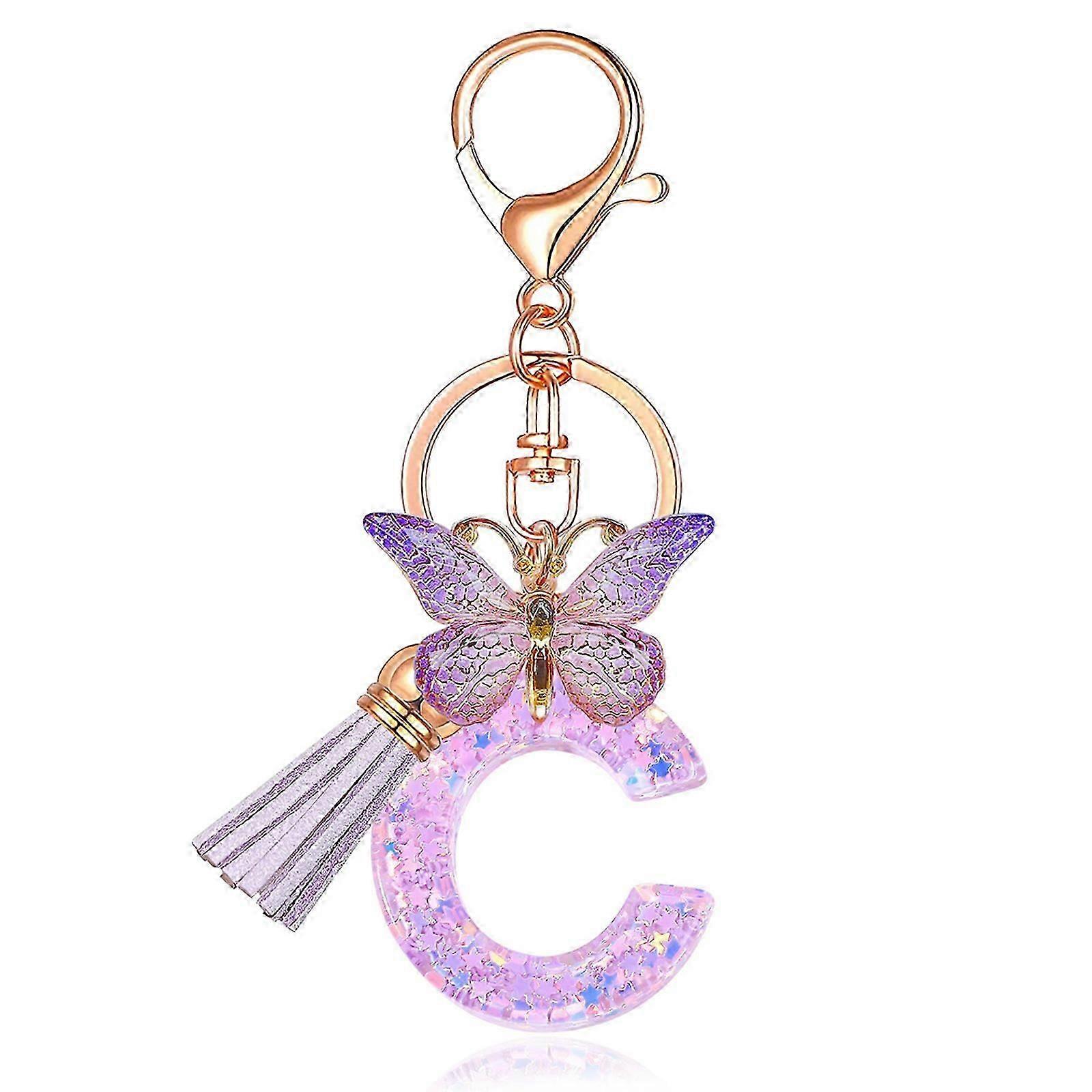 Crystal Tassels Alphabets Keychain for Everyday Essentials