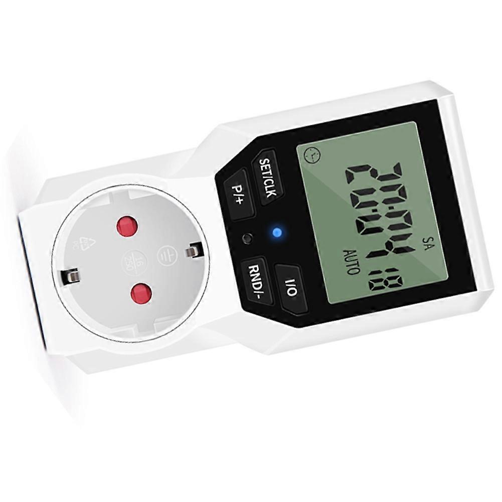 Smart Timer Socket Digital Electronic Timer Switch EU Plug LCD Display Programmable Timing Control Automatic Protector
