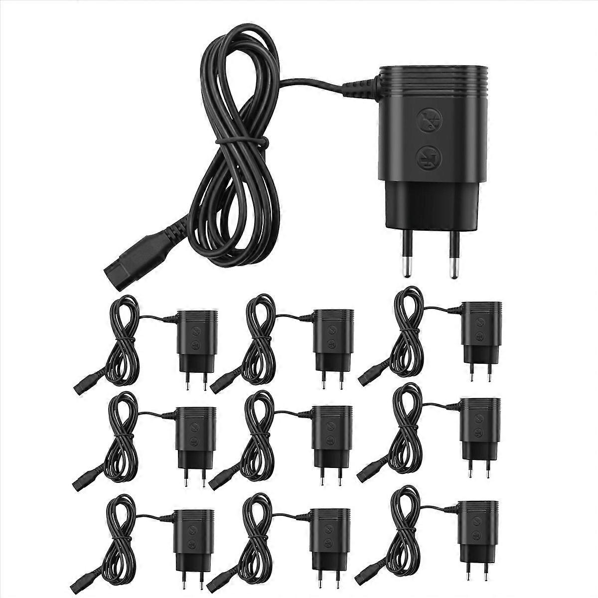 10X Suitable for Shaver, A00390 Charger Power Cord Adapter EU Plug