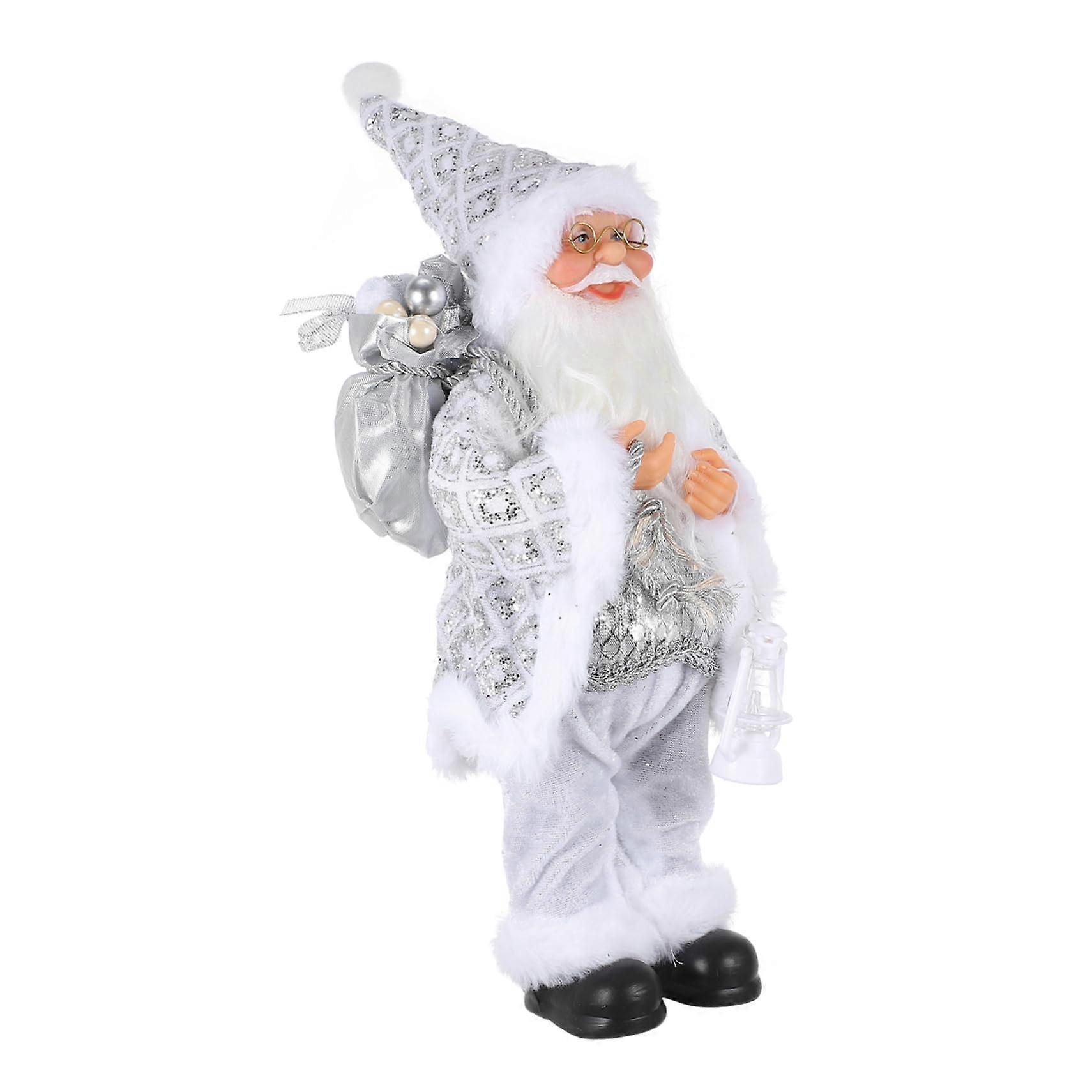 Santa Claus Doll Decoration with Realistic Design for Christmas Home Office Nursery Display