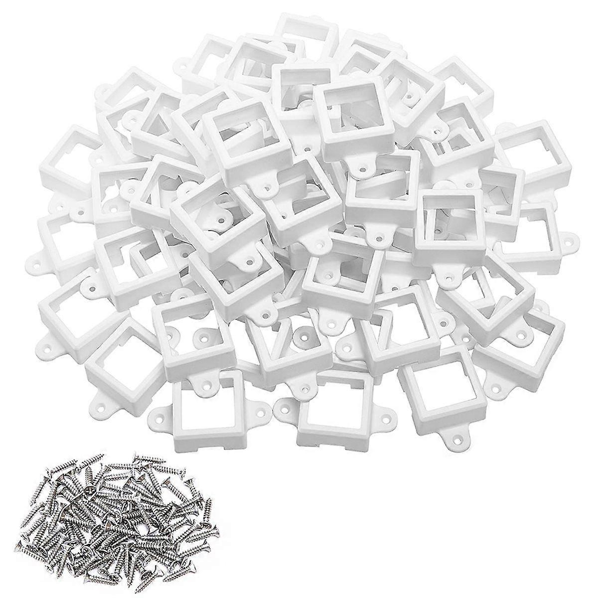 80-Pack H705 LED Light Mounting Bracket Set with Screws, Waterproof Outdoor Light Clips