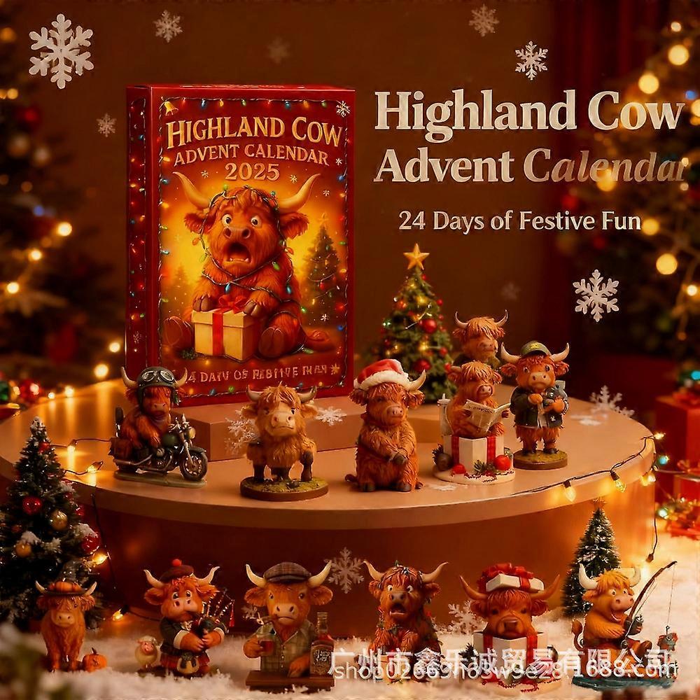 Highland Cow Advent Calendar 2025 - Advent Calendar Box (Type A)