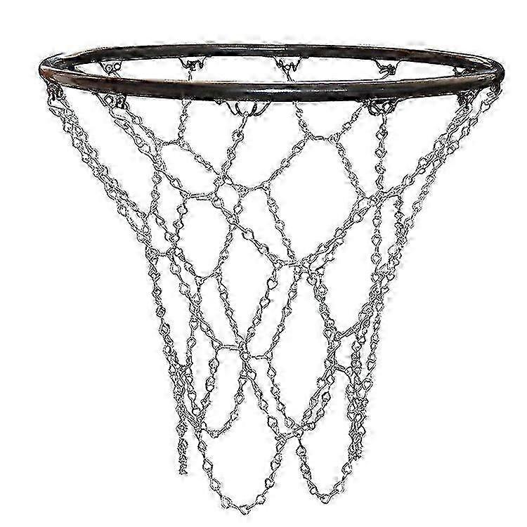Basketball Net, Stainless Steel Braided Chain Heavy Duty, Standard Basketball Net (12 Links), Quick Installation.