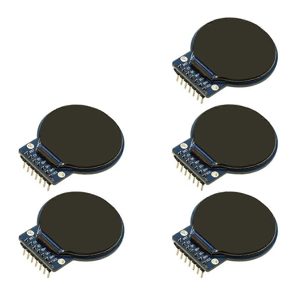 5Pcs 1.28inch Round TFT LCD Display 240x240 Compatible with for ESP32 for DIY Smart Watch Projects