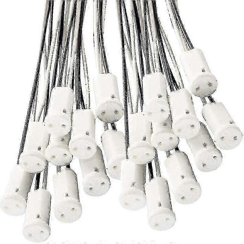 25pc Ceramic G4 Socket for Halogen LED Lamps, 10cm Cable