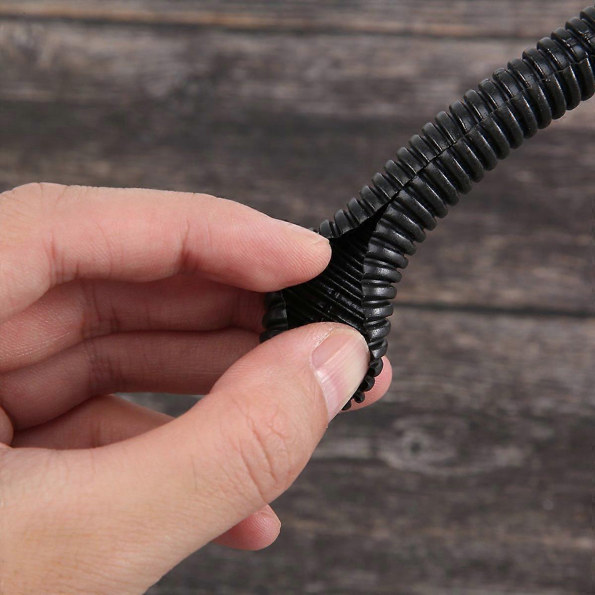 25 Ft Split Wire Conduit Polyethylene Tubing Black