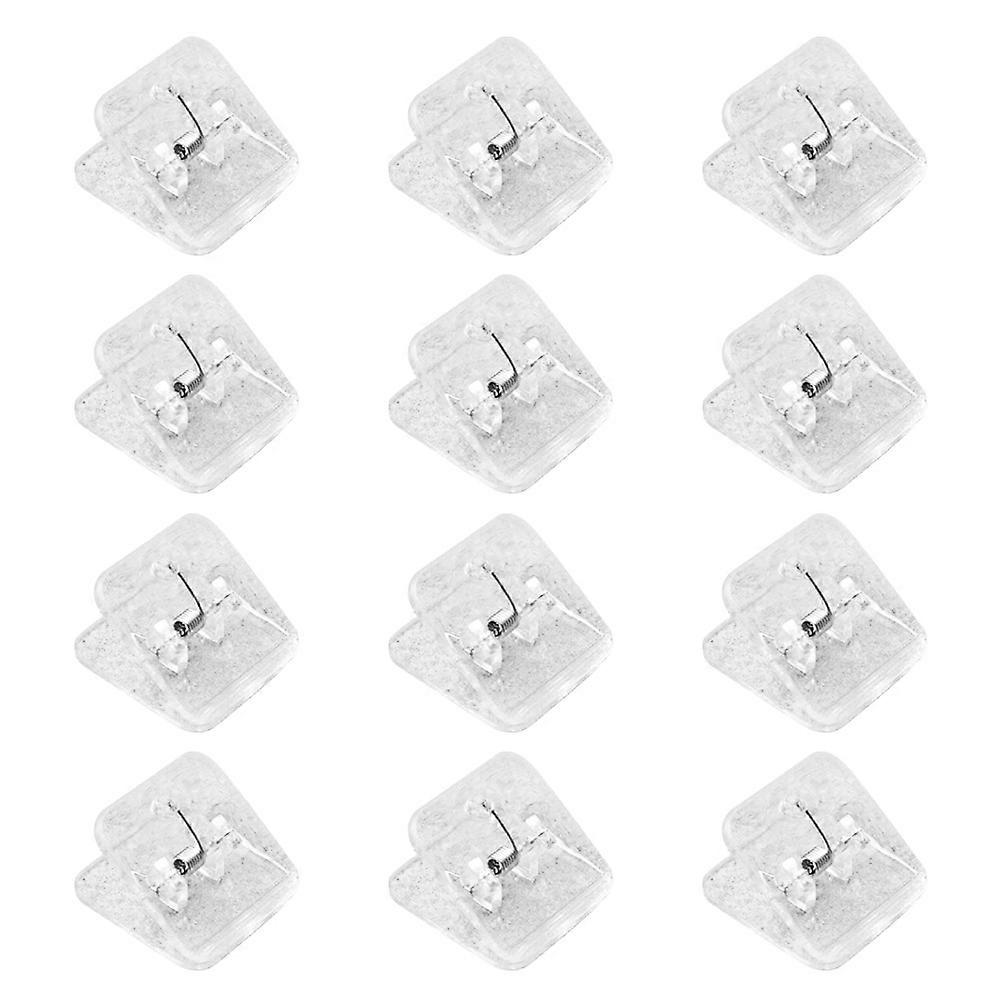 Document Sorting Clips Plastic Paper Clamps for Home Use Transparent 12pcs