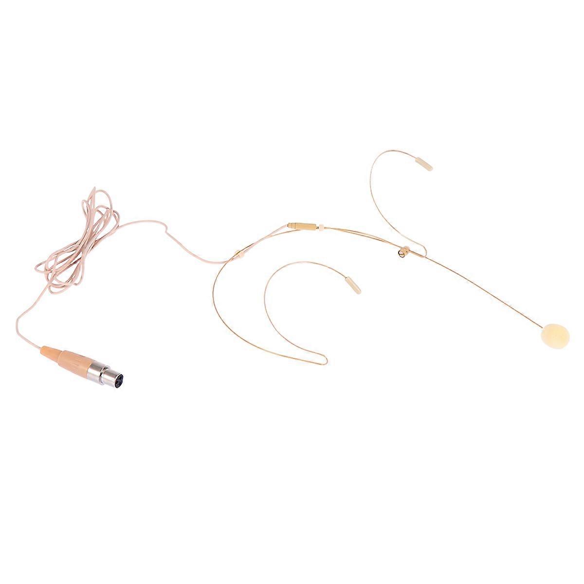 Voice Amplifier Mic Wired Headset Microphone for Singing 2Pcs Beige