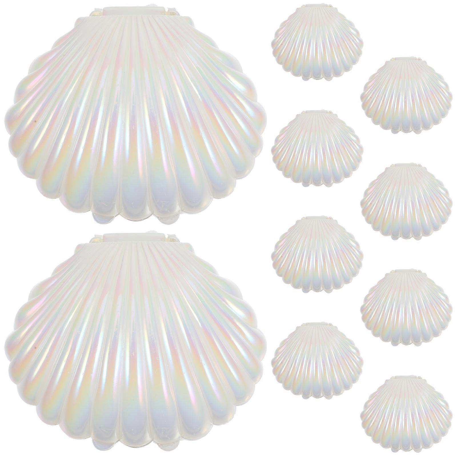 Creative Pearlescent Candy Storage Box Shell Design 10Pcs for Parties