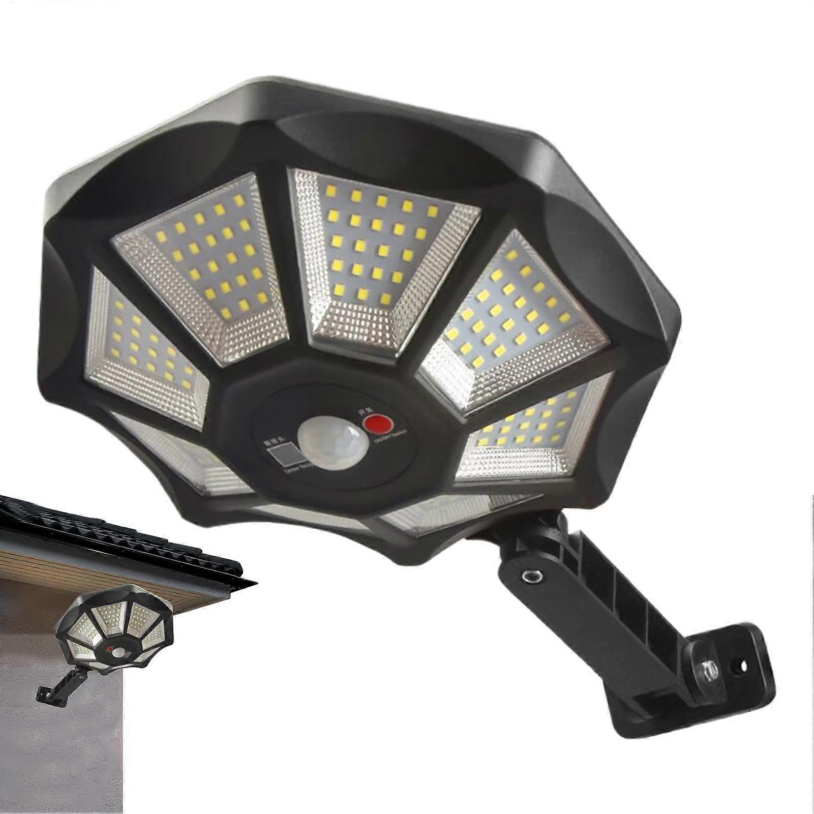 LED Solar Floodlight Garden Lighting Waterproof Motion Sensor Outdoor Portable Security Floodlight Street Light Remote