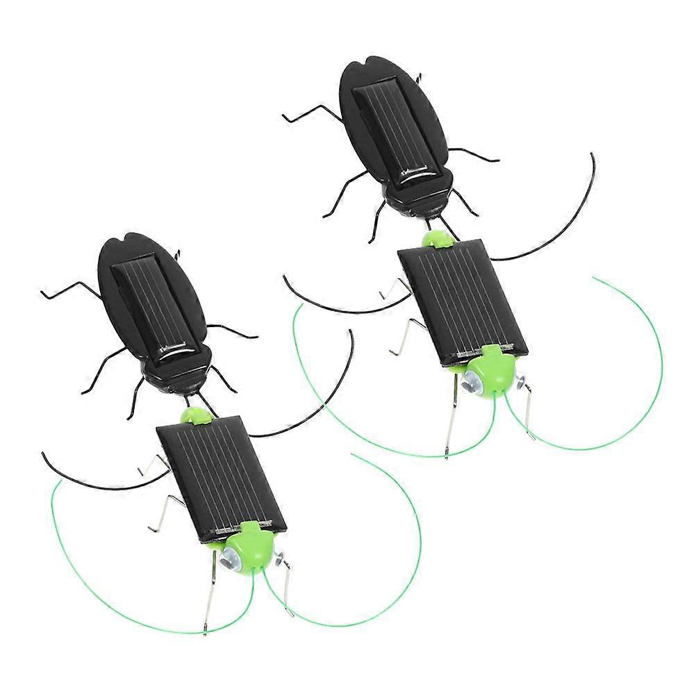 Solar Powered Insect Toys Plastic Simulation Bugs for Classroom Teaching 4Pcs