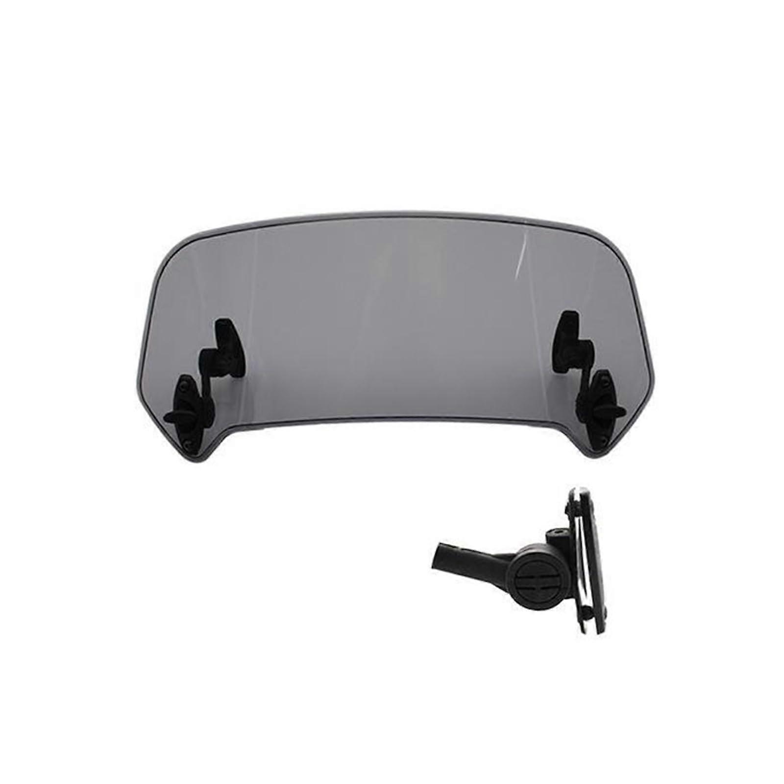 Motorcycle Windshield Extension with Adjustable Height, Universal Smoked Wind Deflector for Enhanced Protection