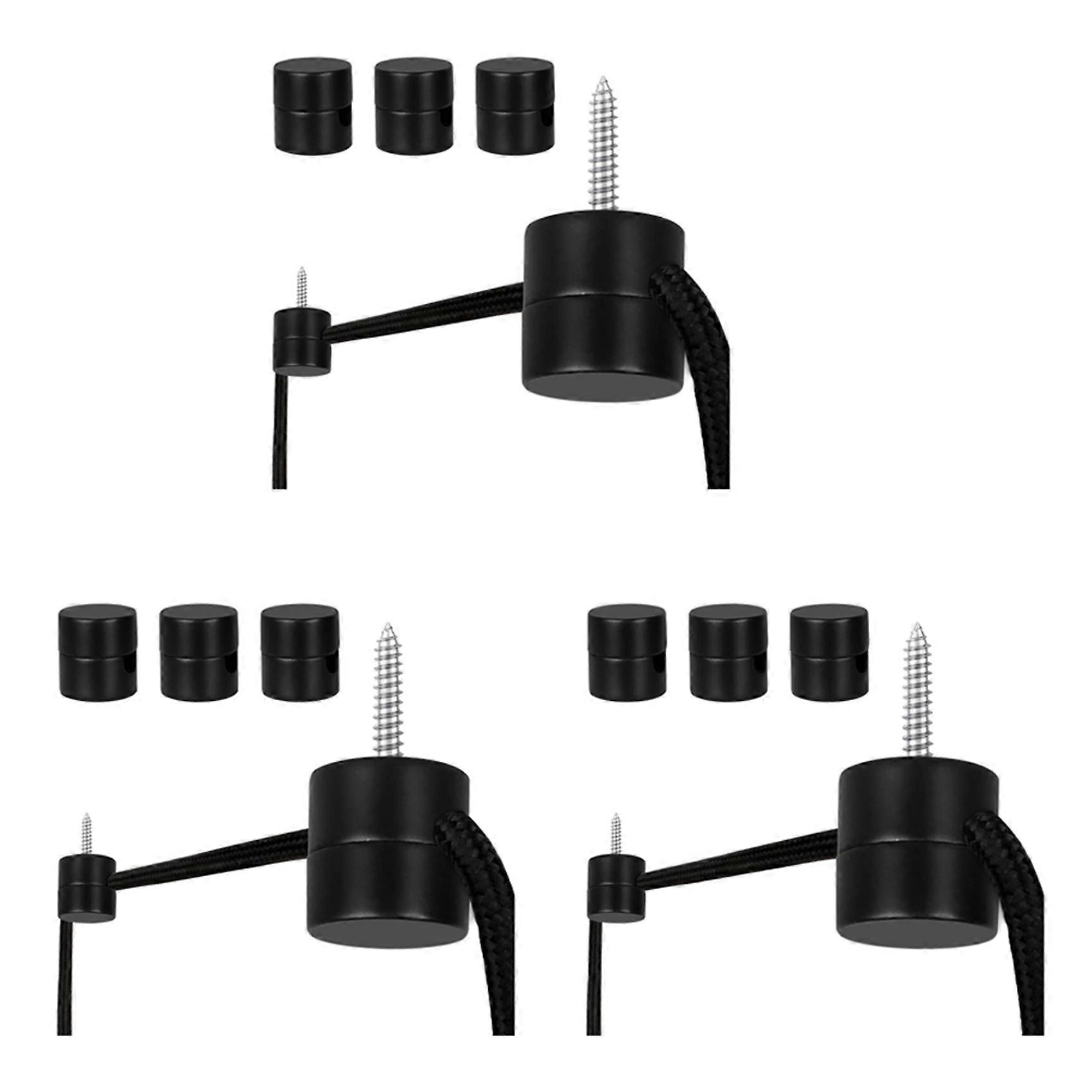 3 Pack Ceiling Hooks for Ceiling Hanging Lights, Ceiling Hooks, Black