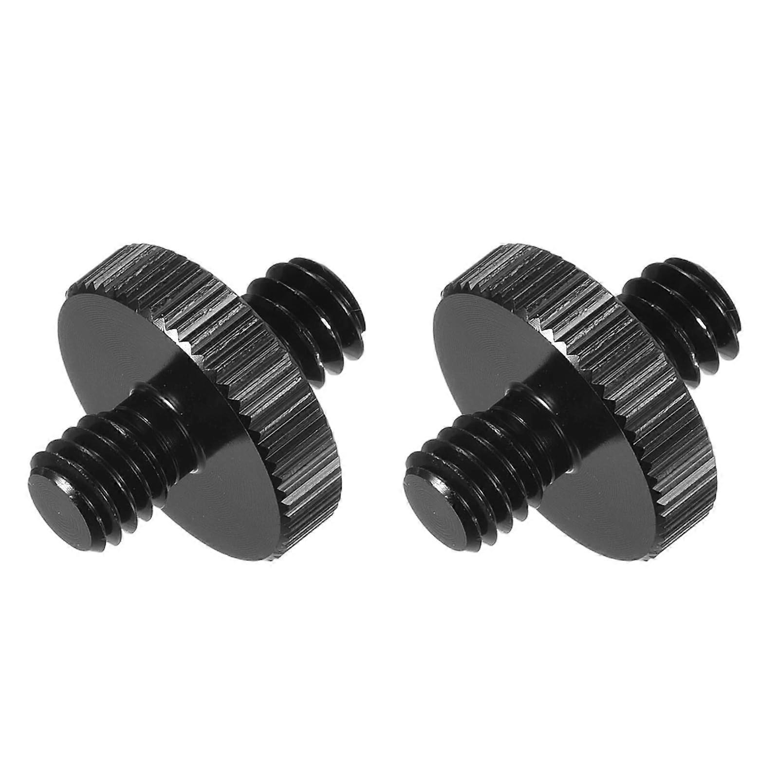 2PCS Microphone Stand Adapter 1/4 to M6 Tripod Screw Converter Durable Aluminum Mic Mount