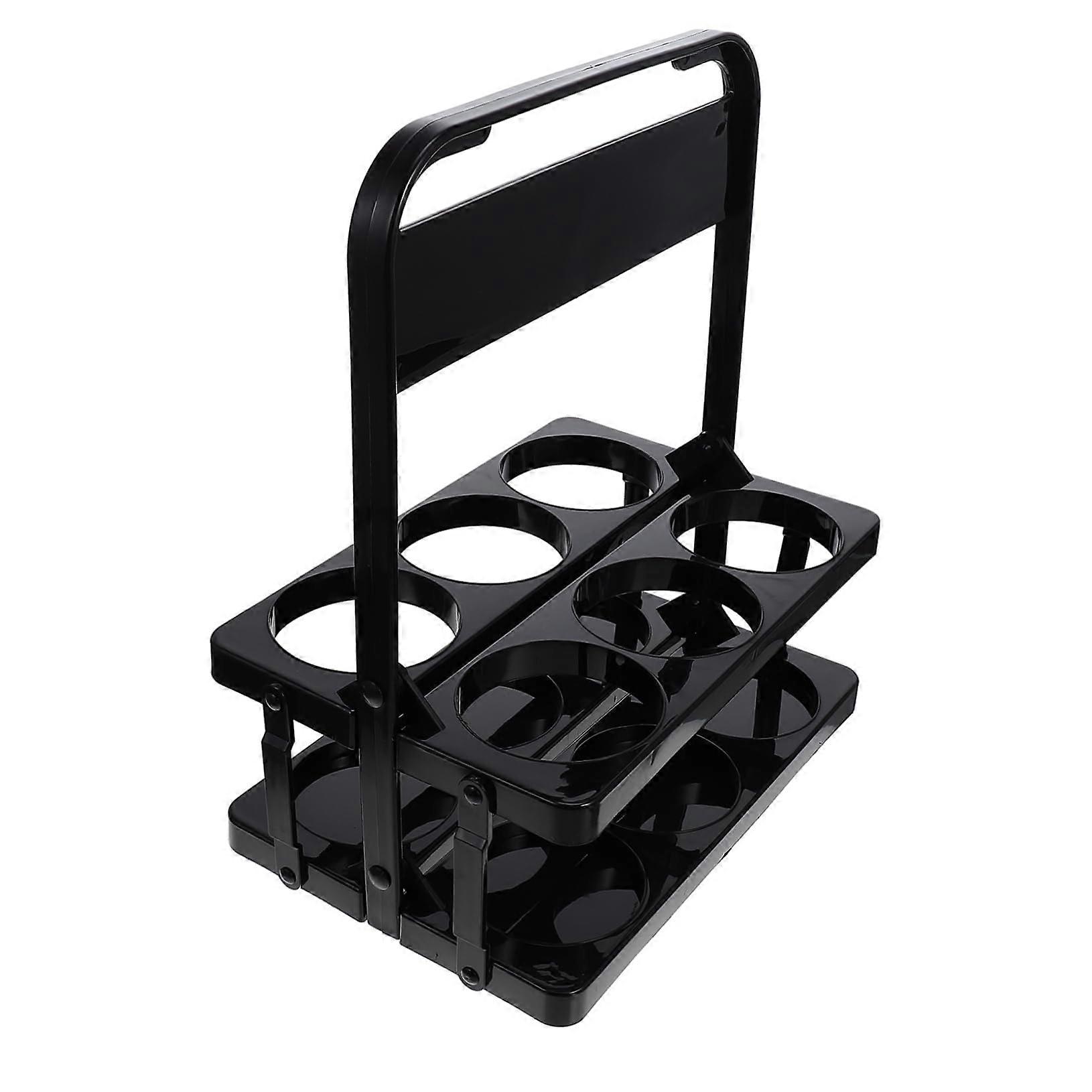 Beer Bottle Holder and Wine Rack with Handle, Compact SpaceSaving Fridge and Kitchen Storage