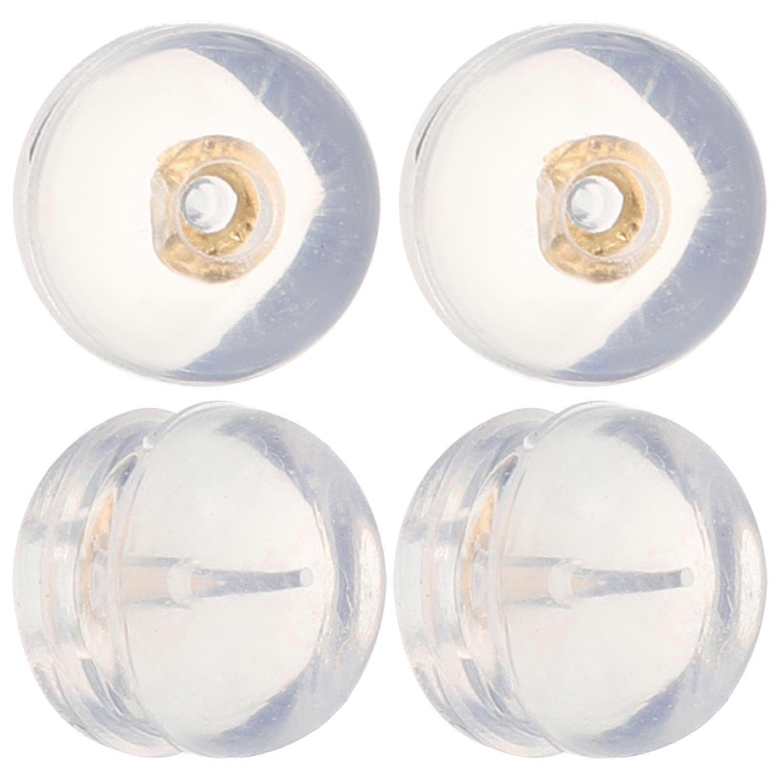 Small Earring Backs for Studs Metal Earring Backs for Diy Projects Assorted Color Non-Slip 4Pcs