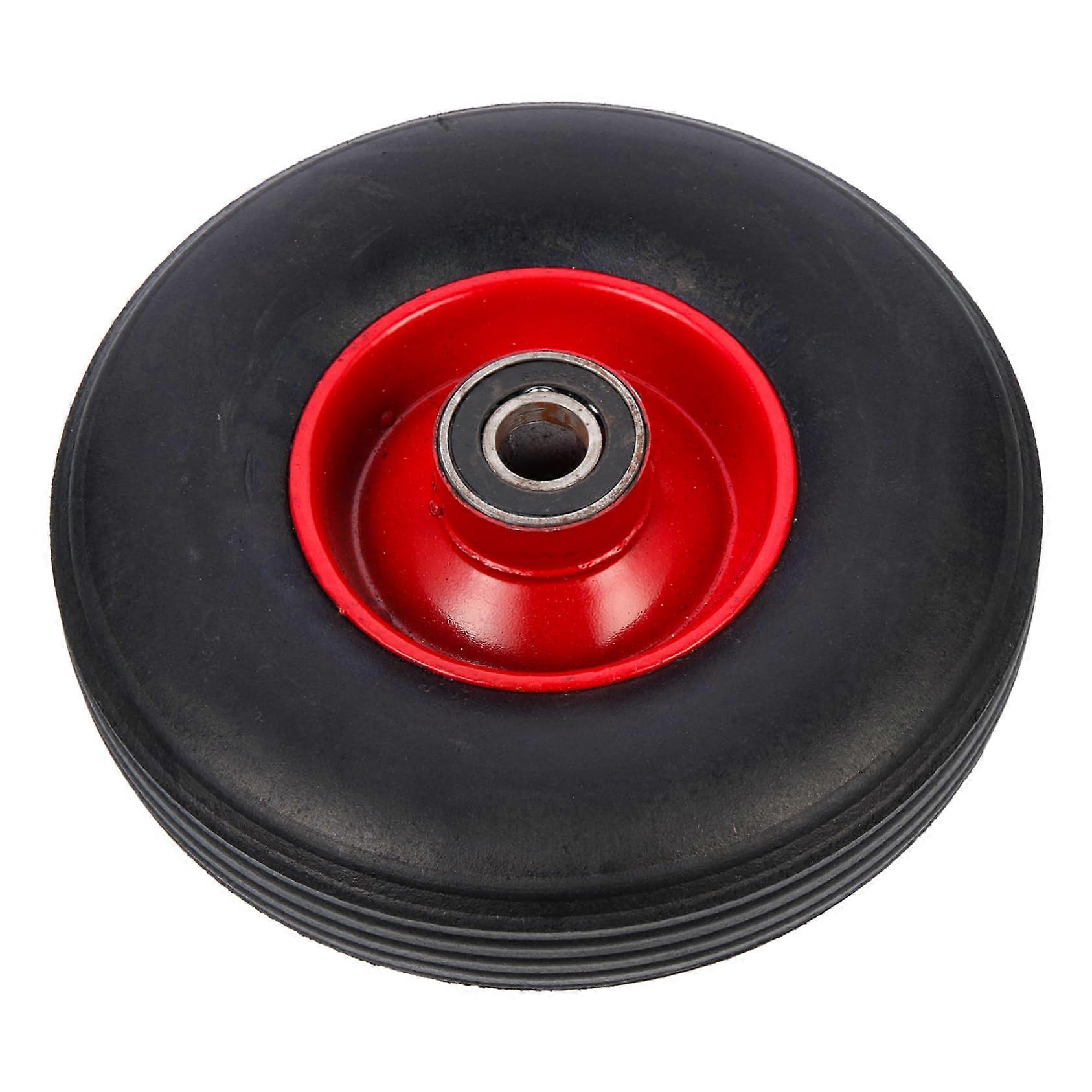 Garden Cart Wheel Replacement with Solid Rubber Tire, WearResistant, Easy Install for Trailer