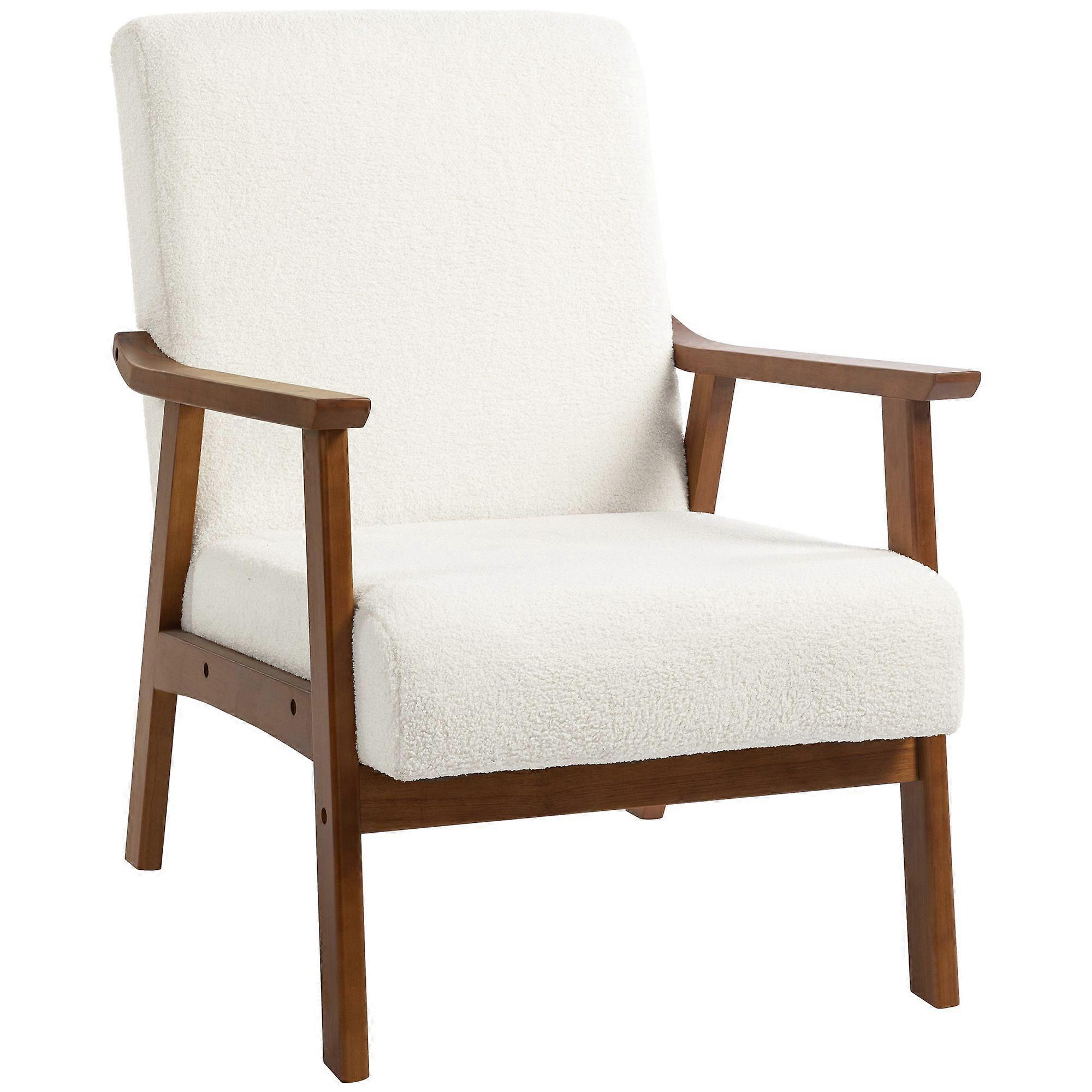 Boucle Seat Mid Century Accent Chair