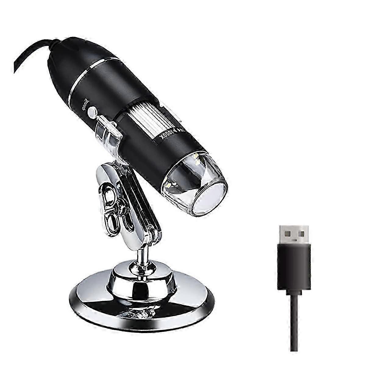 Microscope Accessories Kit 1600X Digital Microscope for Electronics 3 in 1 TypeC USB LED Microscope Slides 25-26