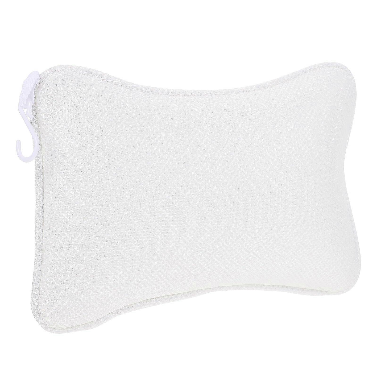 Bath Pillow with Strong Suction Cups, Ergonomic Neck and Back Support, QuickDry Mesh for Hot Tub
