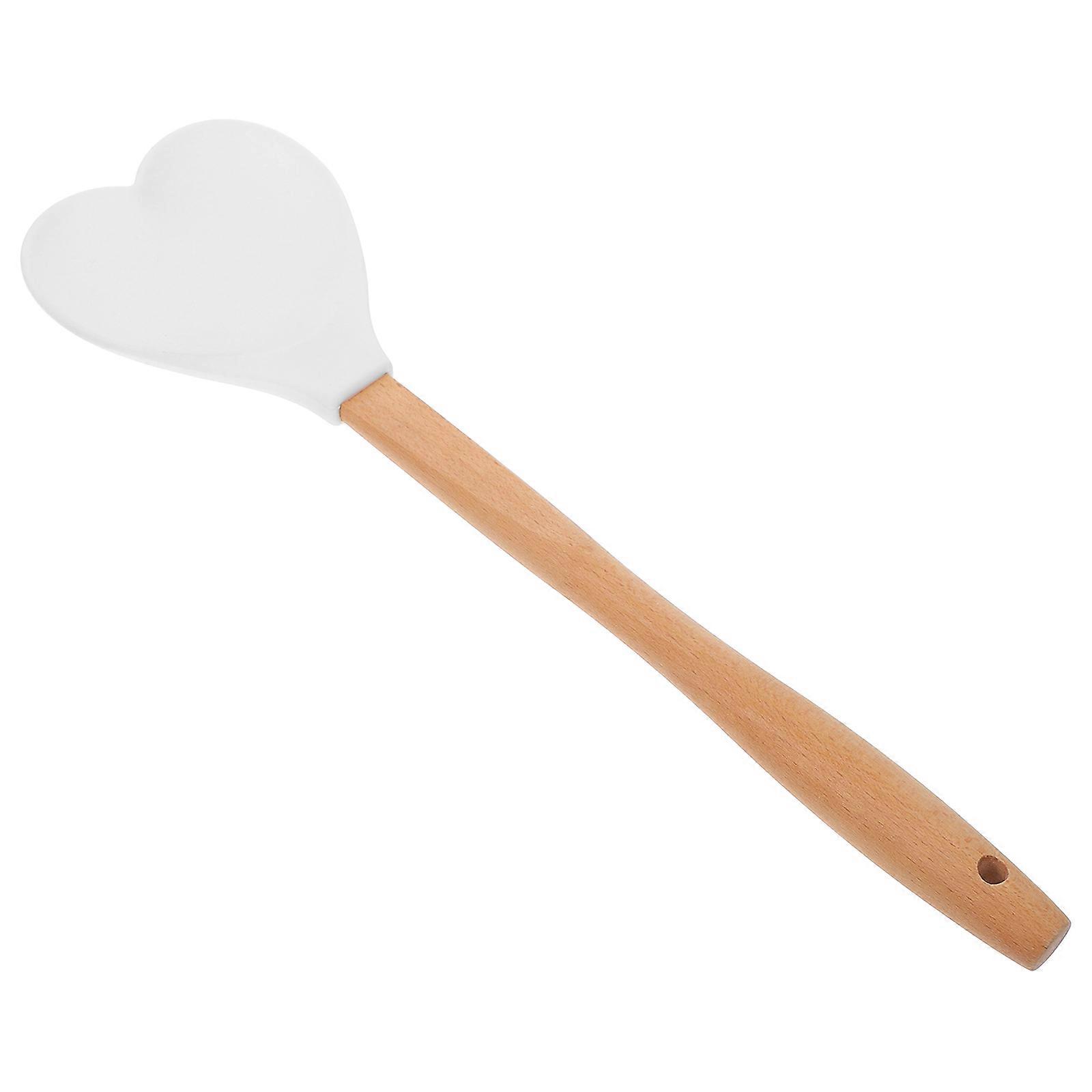 Silicone Serving Spoon Heart Shaped for Mixing Cooking Needs