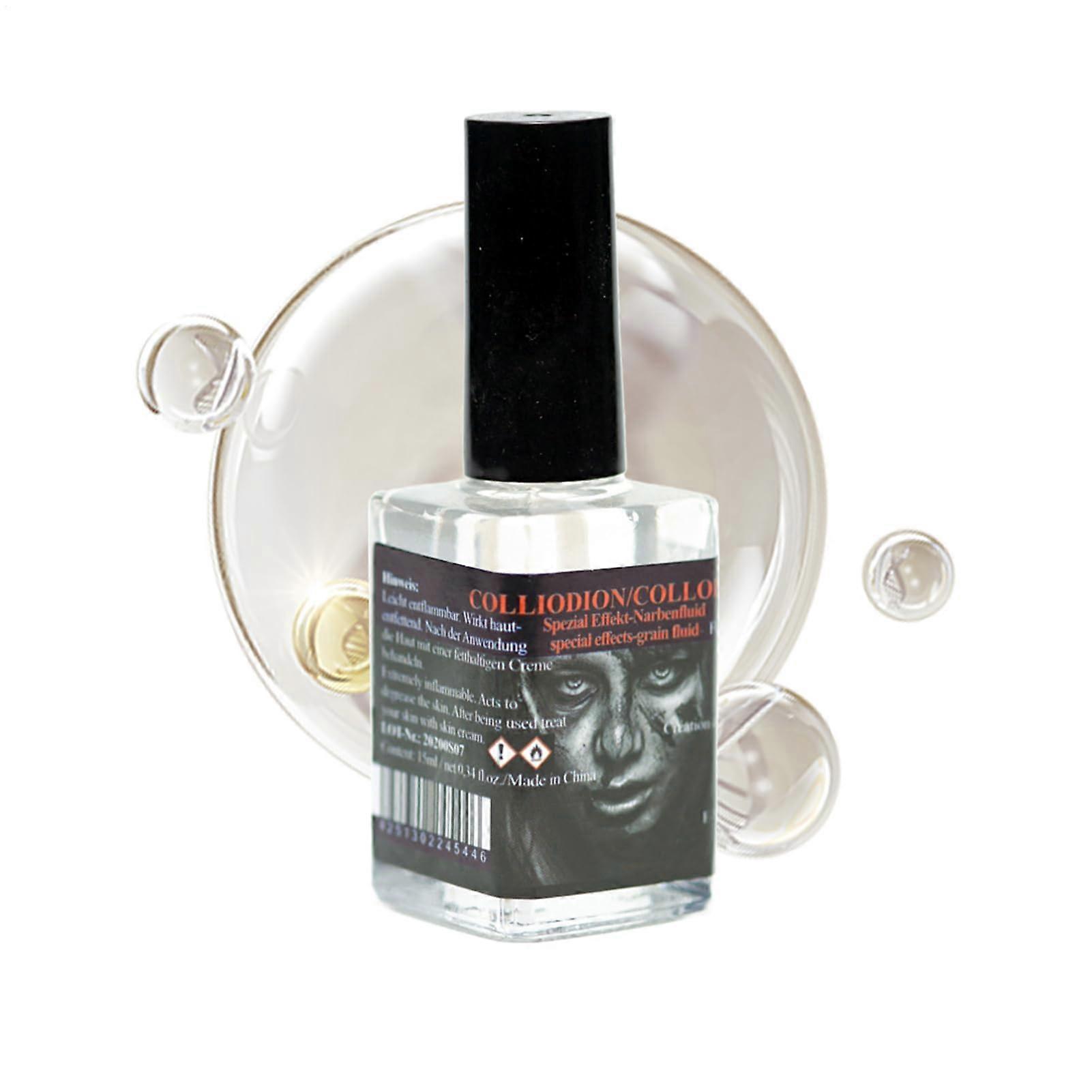 Halloween Scar Makeup Rigid Collodion 15ml with Precise Applicator for Realistic Layerable Effects