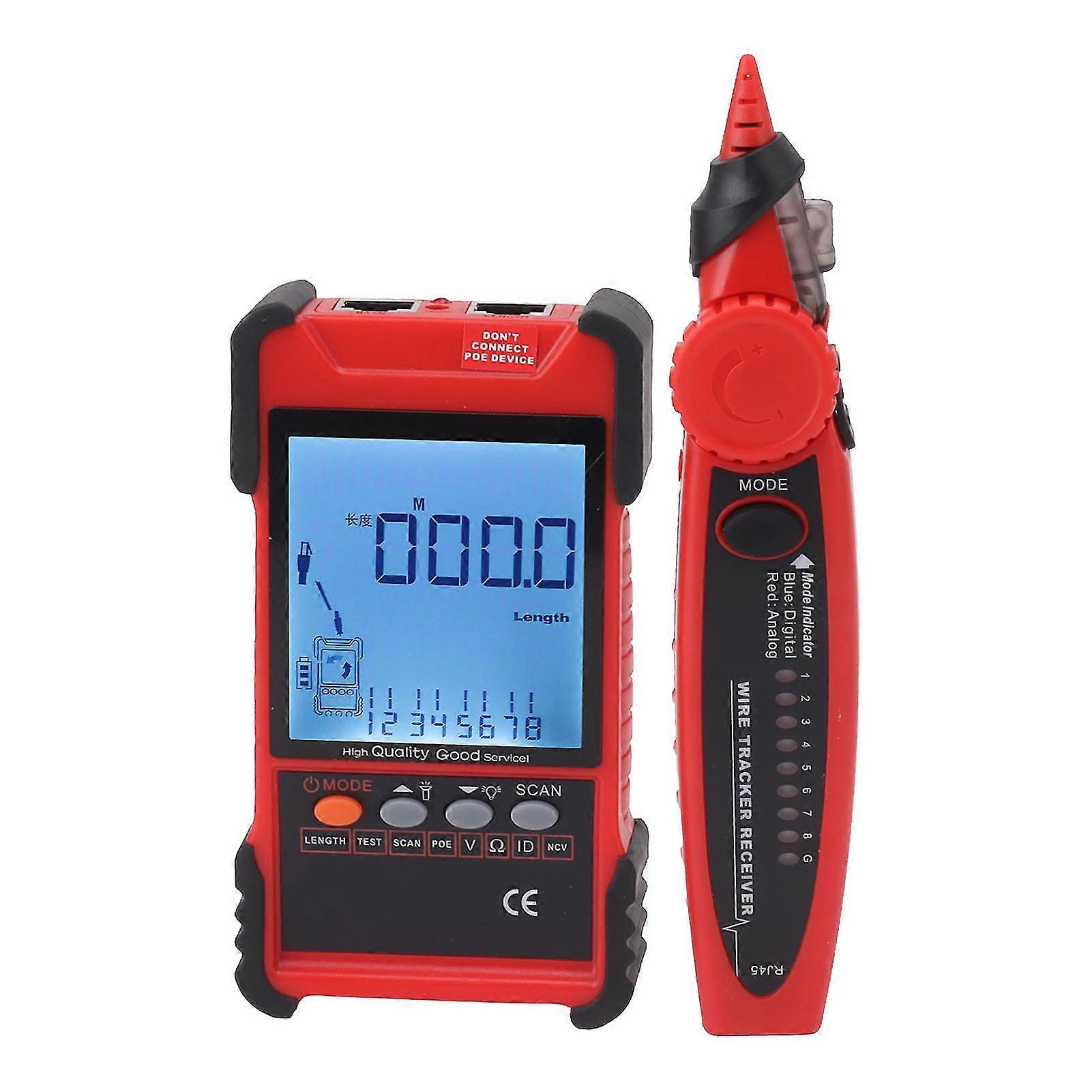 ET616 Network Cable Tester Multimeter Multifunctional Line Finder with LCD Display for Cable Sorting Network Maintenance Sorting Telephone Wire Testin