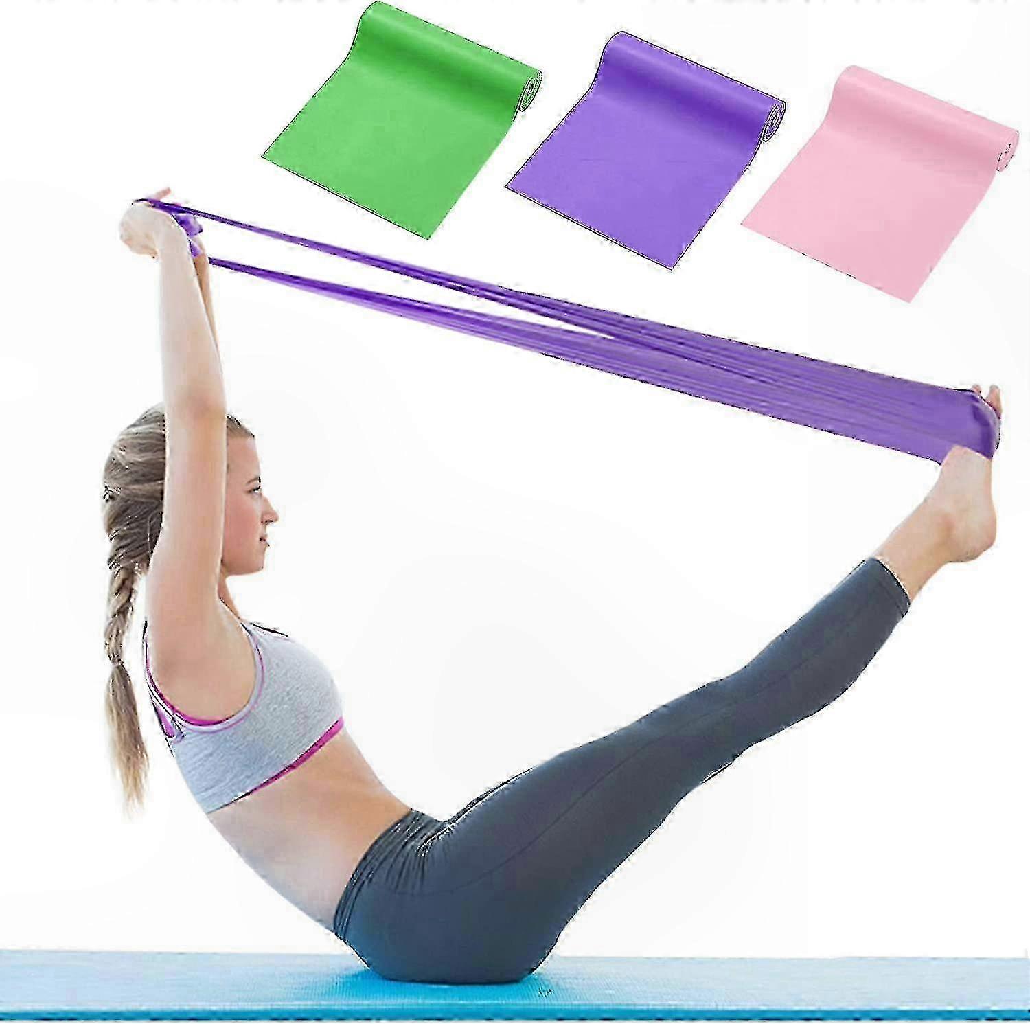 3-Pack Stretchy Workout Bands for Yoga and Strength Training