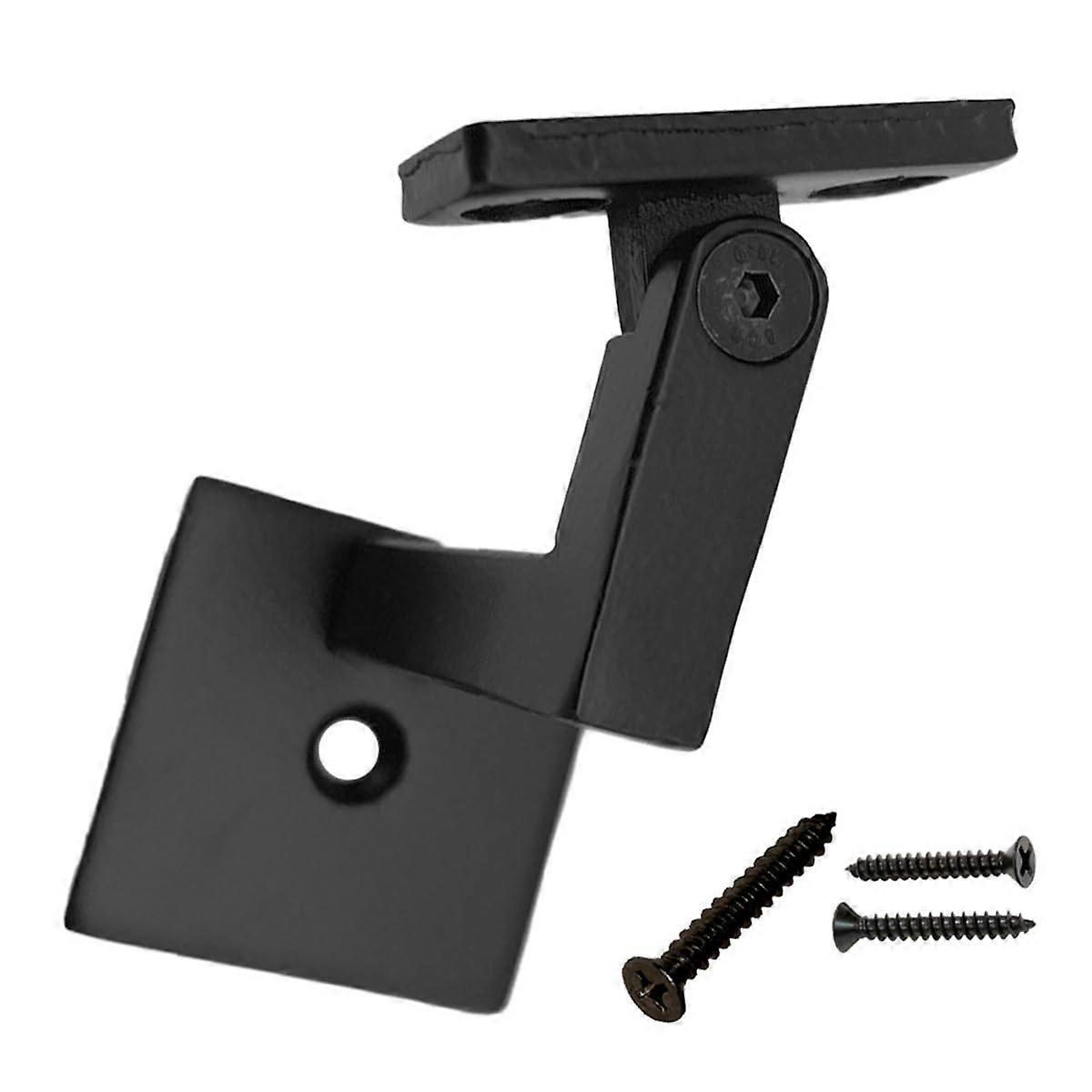 Heavy Duty Adjustable Handrail Bracket with Modern Satin Black Finish for Stair Railing Support