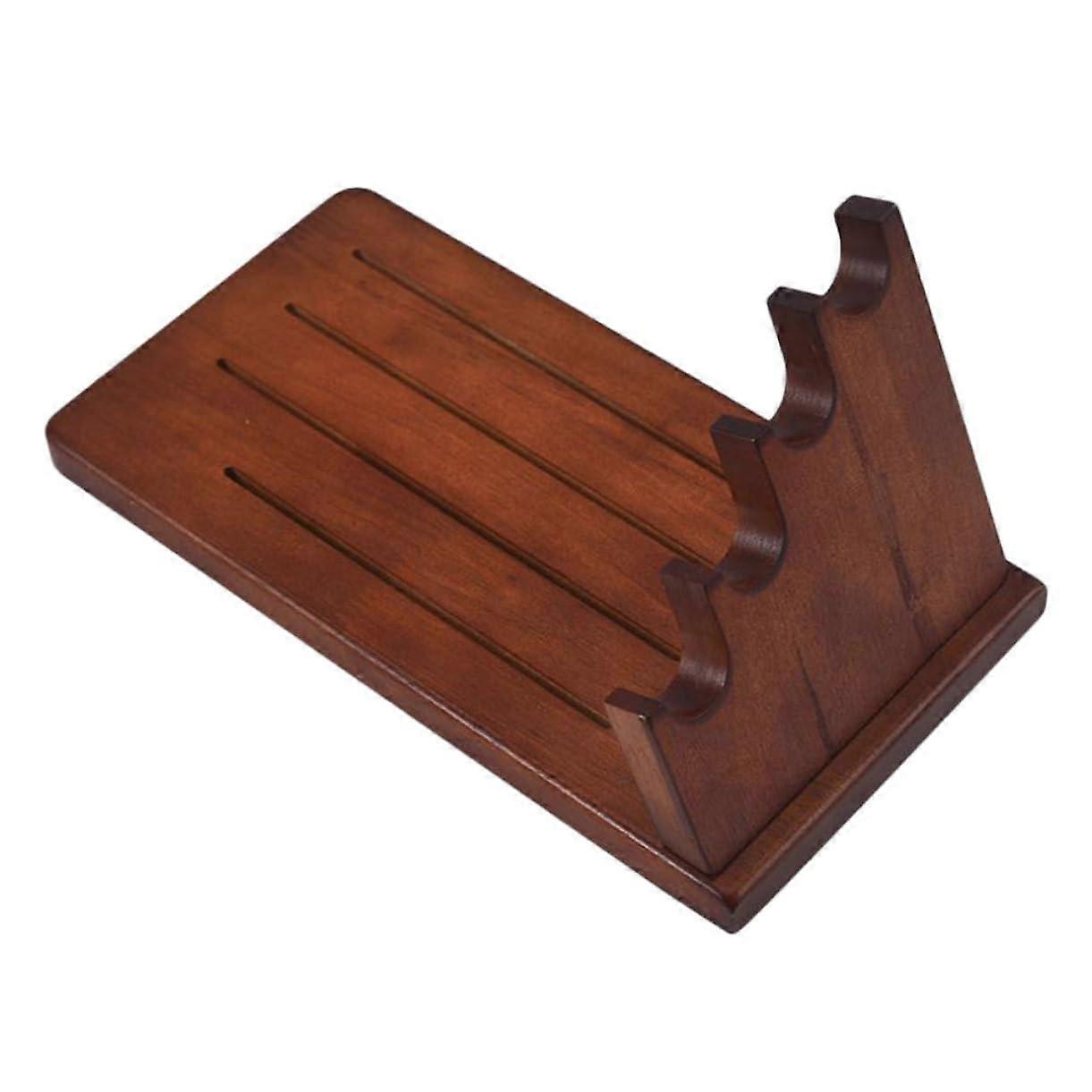 Solid Wood Kitchen Knife Holder Organizer with Slots for Safe and Easy Countertop Storage