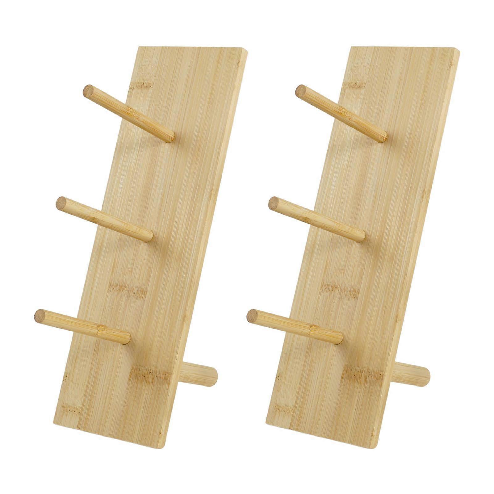 2 Pcs Wooden Donut Wall Stand Easy Assembly Multipurpose Dessert Display for Party Table