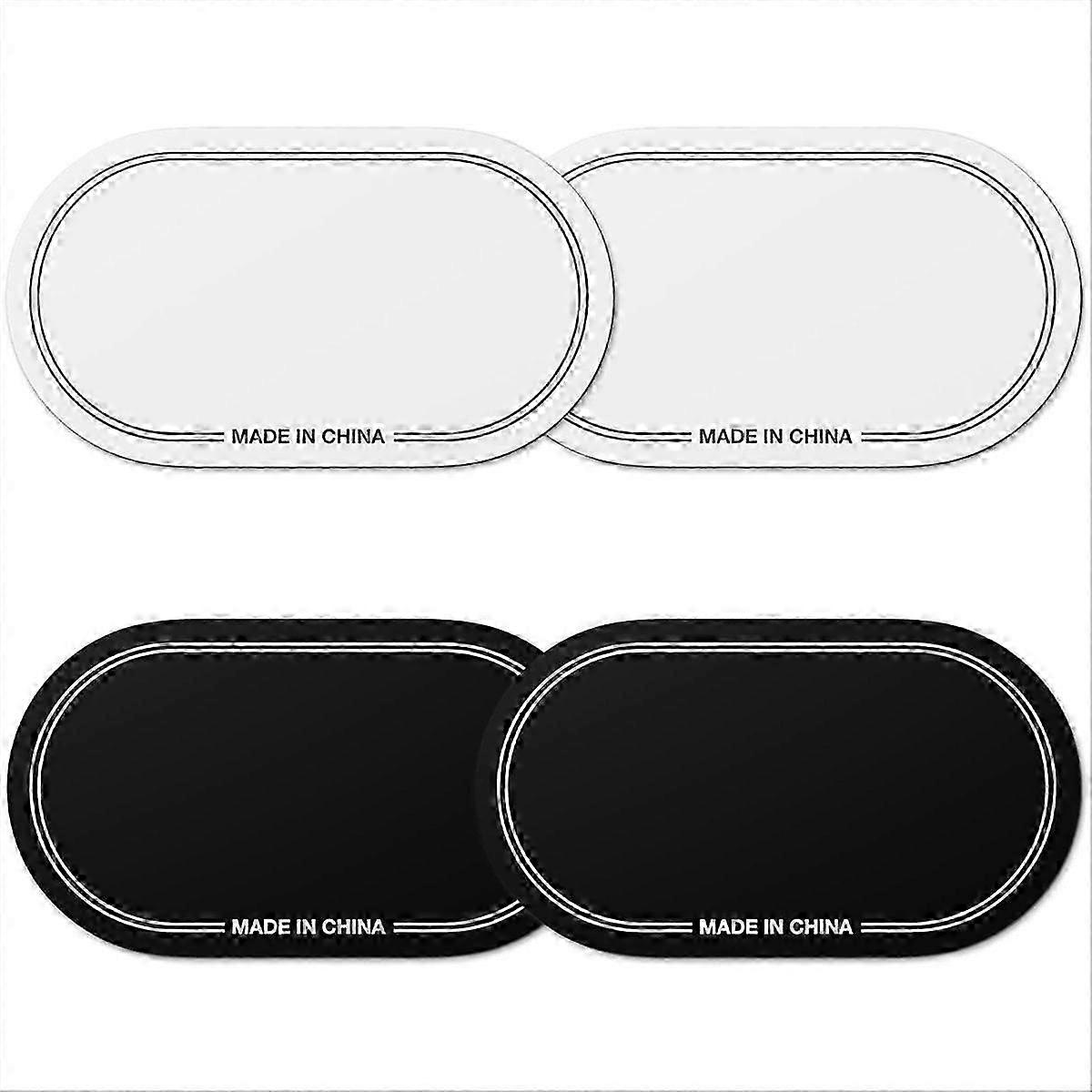 4PCS Double Drum Pedal Patches, Self-Adhesive Drumhead Protector Stickers Mute Pad, Kick Drum Patch