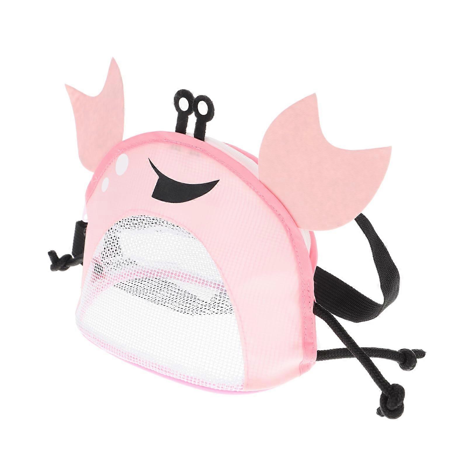Crab Shape Beach Mesh Bag for Seashell Collection with Large Capacity and Durable Lightweight Design