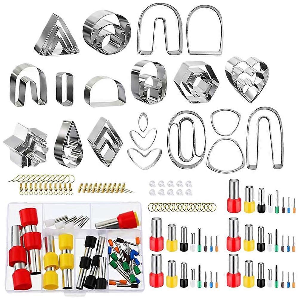 Polymer Clay Cutter Set Earring Making Tool for DIY 1Set Assorted Color