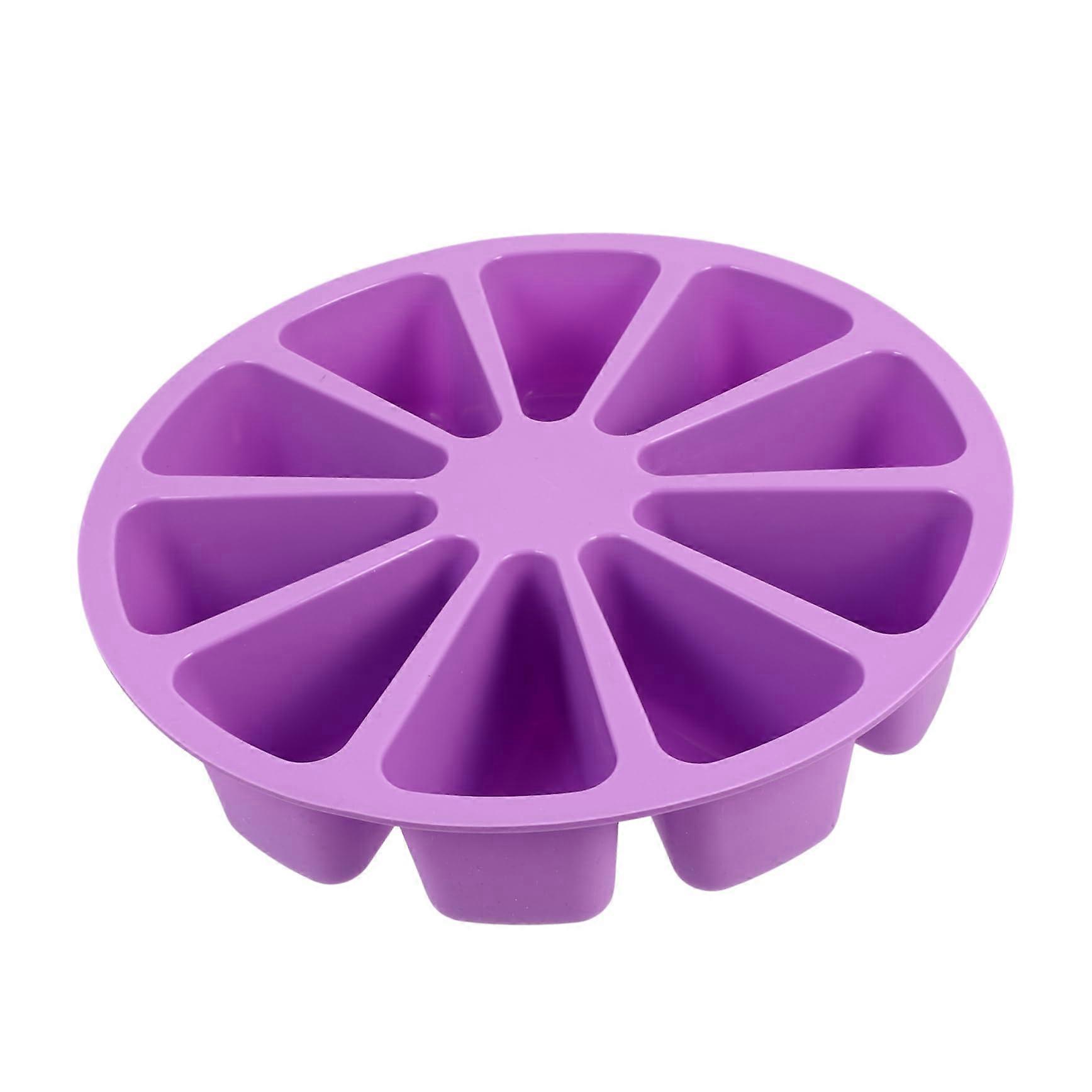 Silicone Triangle Cake Mold NonStick 10Cavity Design for Chiffon Baking Reusable Easy Clean