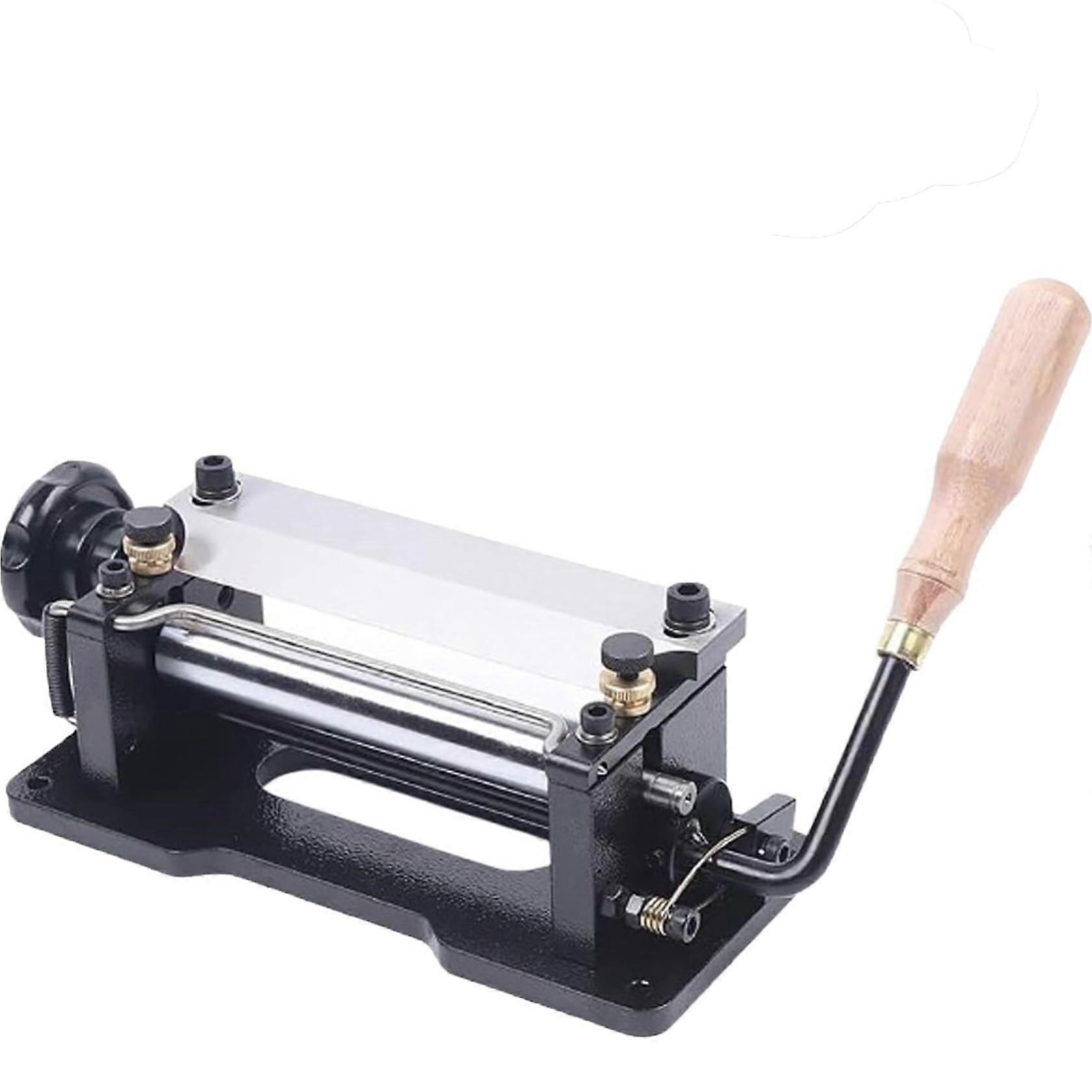 Manual Leather Skiving Machine with Adjustable Angle, 80mm Width, Durable Stainless Blade for DIY