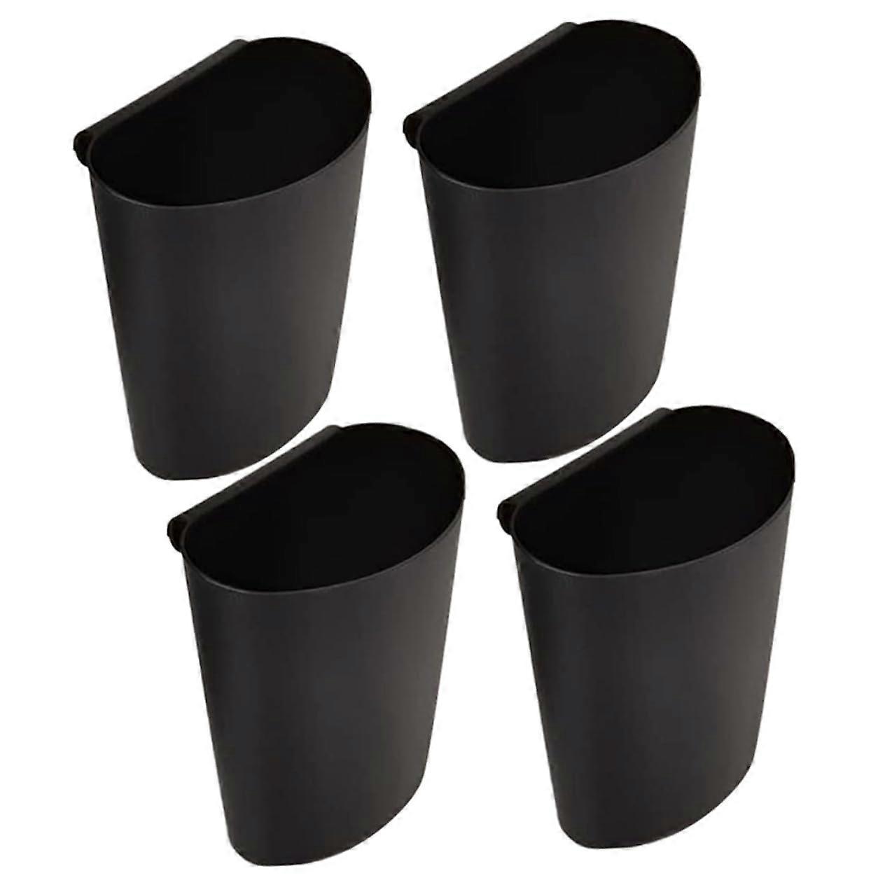 Hanging Storage Basket and Portable Trash Bin 4pcs Set, 2 in 1 Space Saving for Rolling Carts