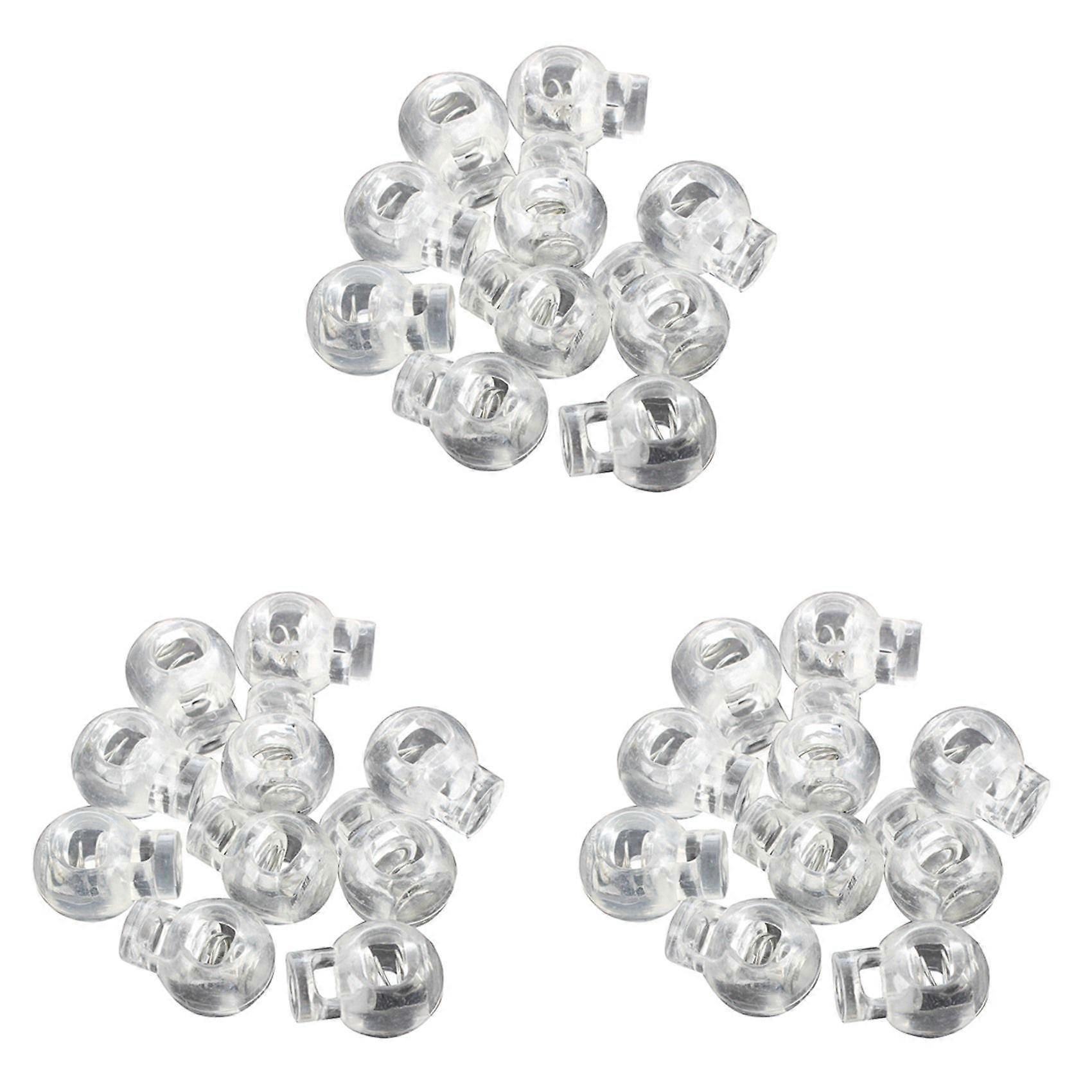 Plastic Toggle Spring Stop Single Hole String Cord Locks 30 Pcs